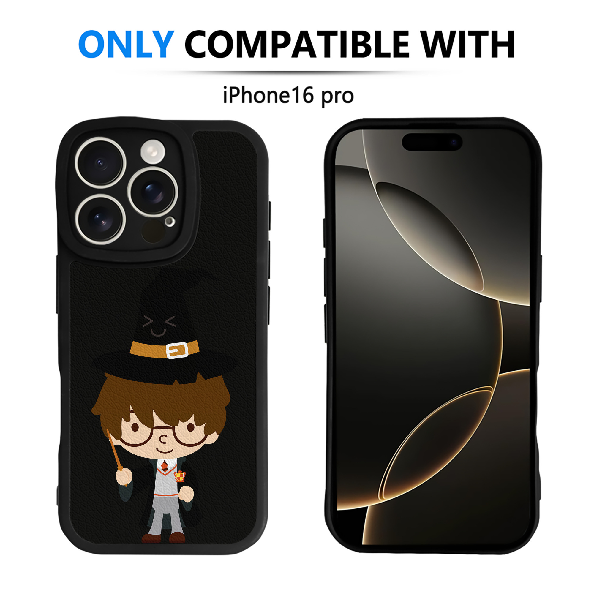 （画像用） Harry Potter ハリー・ポッターシリーズ 【iPhone 16シリーズ対応】シリコンスマホケース（レザー調） 材質：シリコン